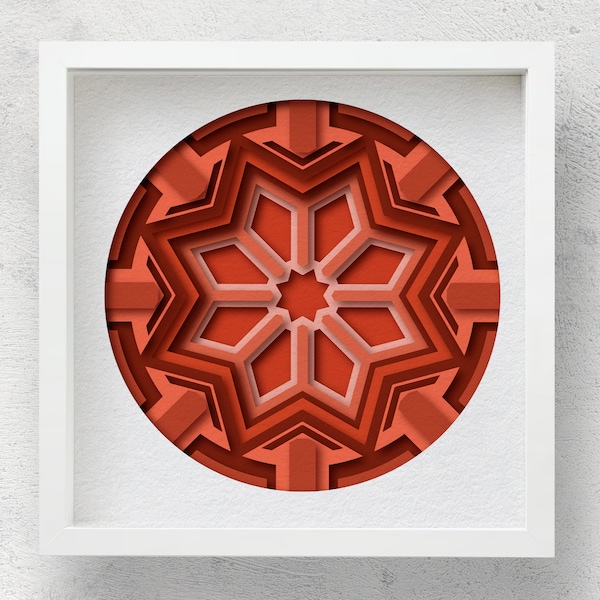3D Mandala SVG, Paper Cut Shadow Box Template, Mandala 3D Layered Vector For Cardstock Frame, Layered Mandala file For Cricut 3D Mandala SVG, Paper Cut Shadow Box Template, Mandala 3D Layered Vector For Cardstock Frame, Layered Mandala file For Cricut