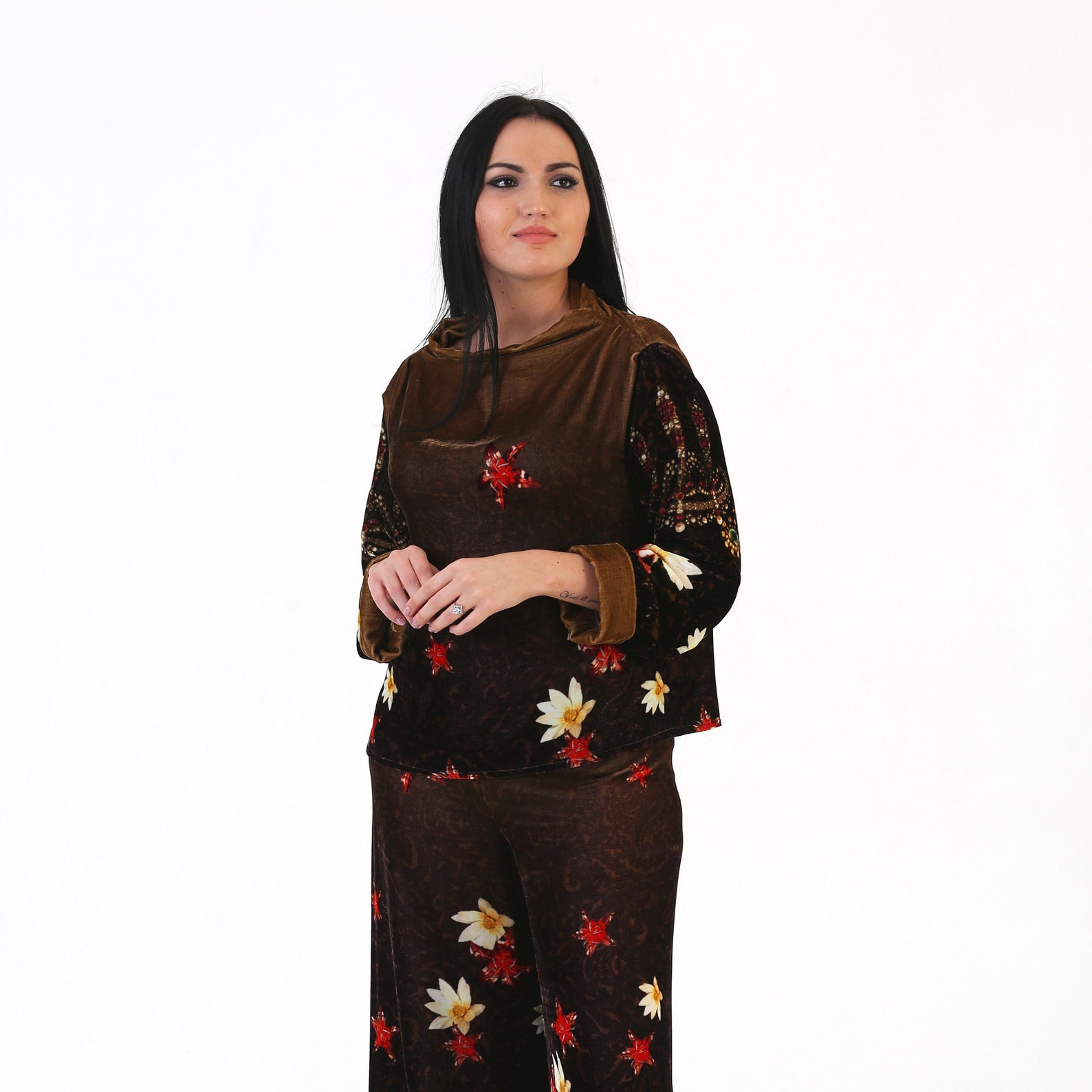 Brown Pajamas WomenVelvet Silk Women PajamasVelvet Silk Etsy