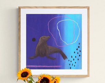 Welcome to the party | Sea lion, Print, Wildlife art, Painting