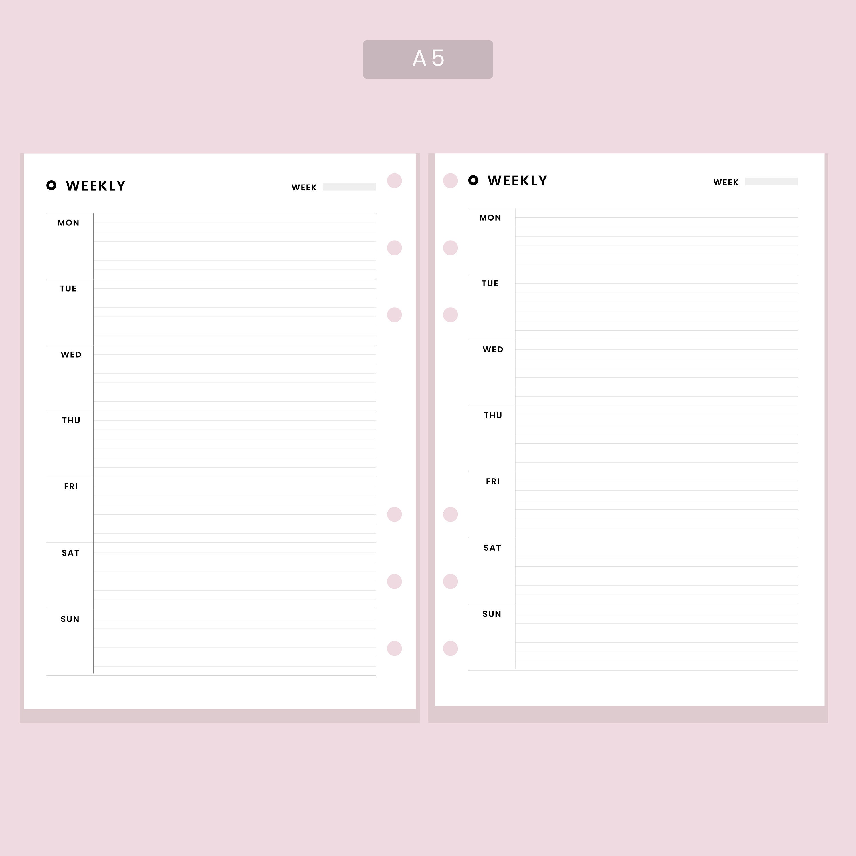 weekly-planner-printable-a5-planner-inserts-weekly-schedule-etsy