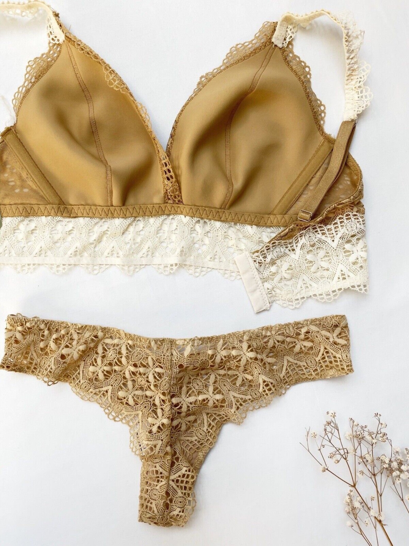 Lingerie Set INTIMISSIMI Bra EU75C USA/UK 34C Briefs S Brown Etsy