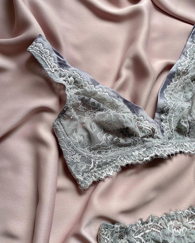 Lingerie Set INTIMISSIMI Bra EU75C USA/UK 34C Briefs S Gray Etsy