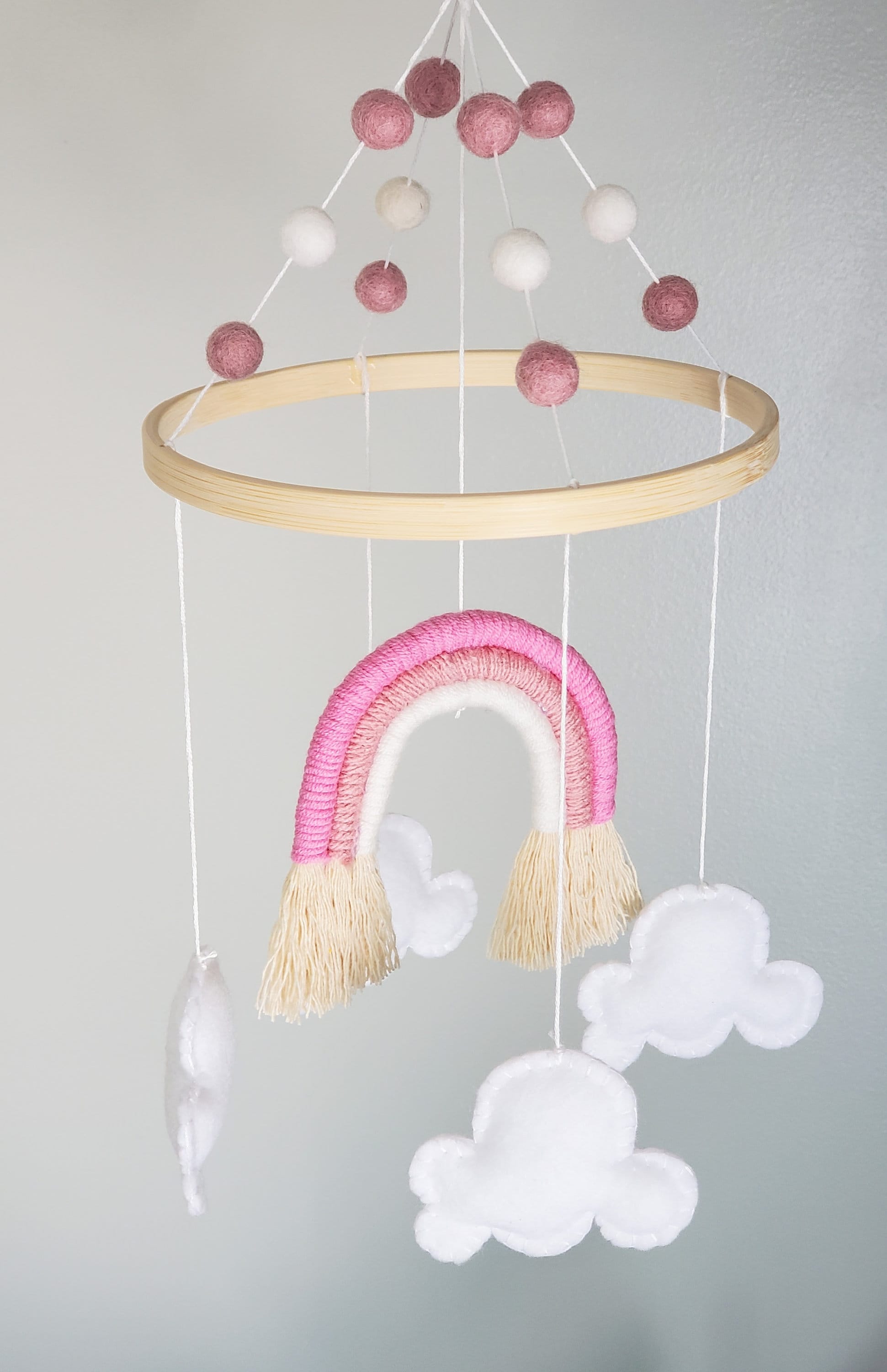 Rainbow Mobile Baby Mobiles For Crib Felt Baby Mobile Etsy