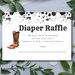 Little Cowboy Diaper Raffle Card, Western Baby Shower, Cow Print Diaper ...