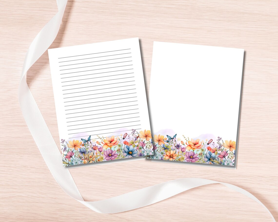 Floral Printable Paper Jw Letter Writing Stationery Digital Download Floral Printable Paper Jw Letter Writing Stationery Digital Download