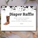 Little Cowboy Diaper Raffle Card, Western Baby Shower, Cow Print Diaper ...