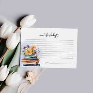 Wensen voor babykaart - boekthema, verhalenboeknotitie, nieuw hoofdstuk, gebeden, brief aan baby, voorspellingen, afdrukbare sjabloon, bewerkbaar, NC110