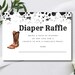 Little Cowboy Diaper Raffle Card, Western Baby Shower, Cow Print Diaper ...