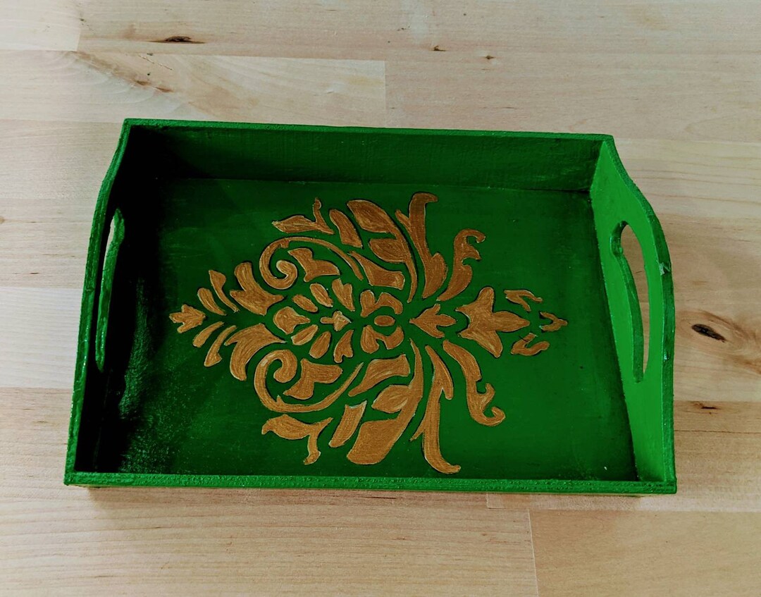 Mini Decorative Wooden Tray, Indian, Hand Painted, Gift, Indian Décor