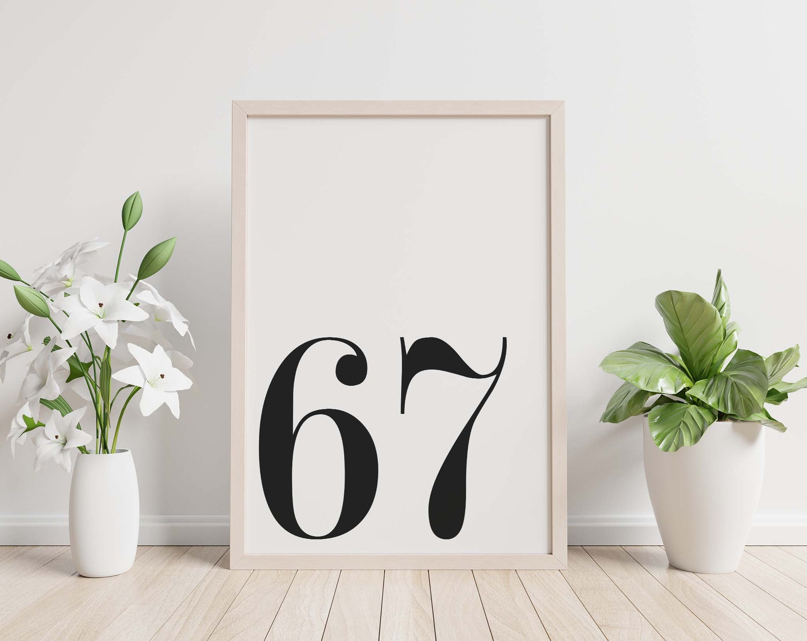 Number 67 Poster Printable Art Instant Download Printable | Etsy