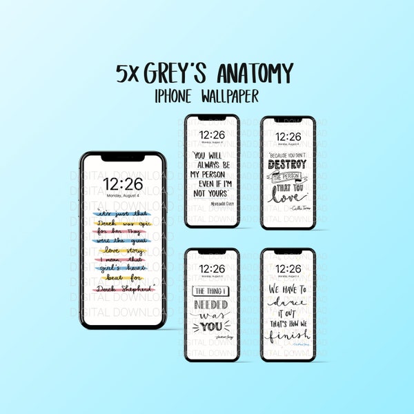 5x Grey's Anatomy iPhone Wallpaper