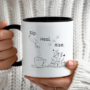 Wildflower Coffee Mug: Motivational Affirmations, Mental Health Gift
