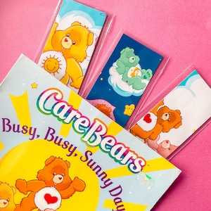 Marcapáginas reciclados de Ositos Cariñositos, de doble cara, únicos, libros infantiles