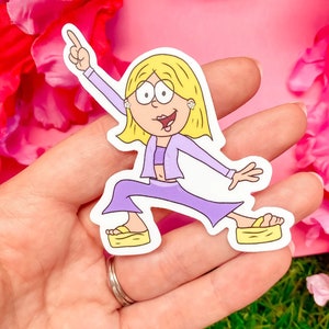 Adesivo inspirado em Lizzie Mcguire, à prova d'água e ilustrado digitalmente.