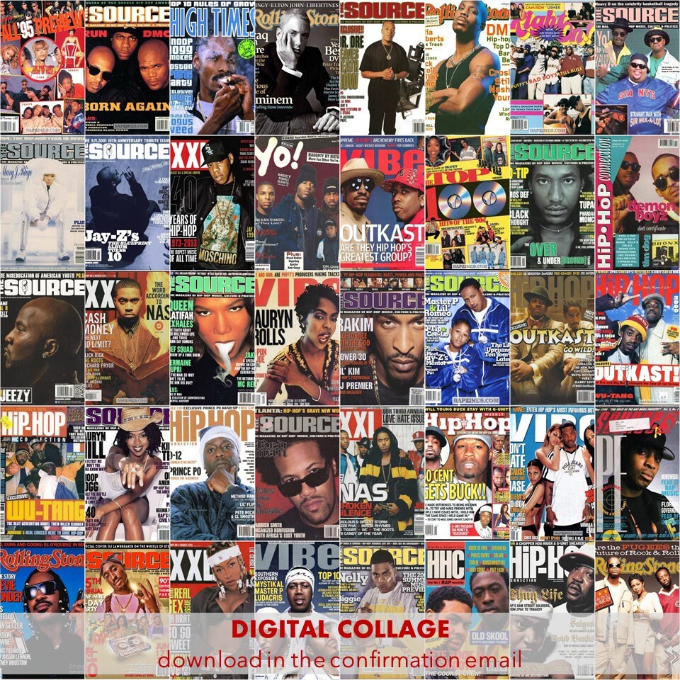 300 Hip Hop Magazines Cover Vintage Digital Collage Kit Etsy