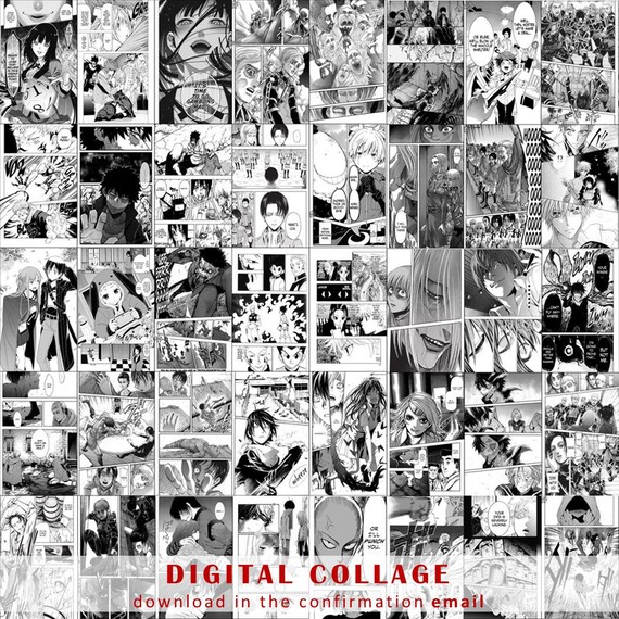 700 Manga Wall Digital Collage Kit 4x6 6x9 Etsy Australia