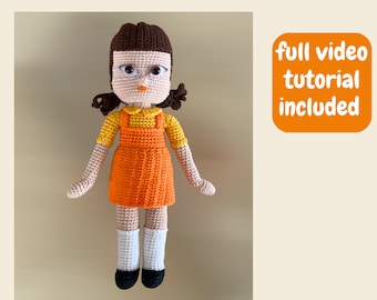 Crochet Squid Game Doll Pattern | Amigurumi PDF (Instant Download)