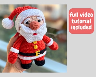 Crochet Santa Claus Pattern: Amigurumi Christmas Toy (PDF)