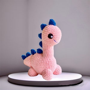 PATTERN Baby Dinosaur Crochet - VELVET Yarn Amigurumi 26cm - PDF tutorial English - Bronto the Dinosaur, Brontosaurus, Dino