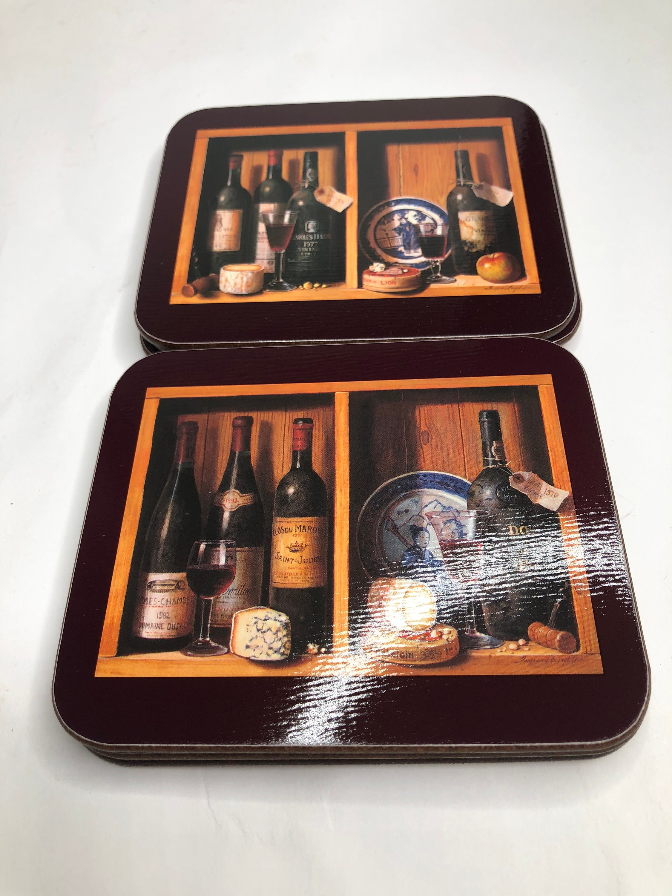 Jason Placemats y Coasters fina imagen del vino Etsy