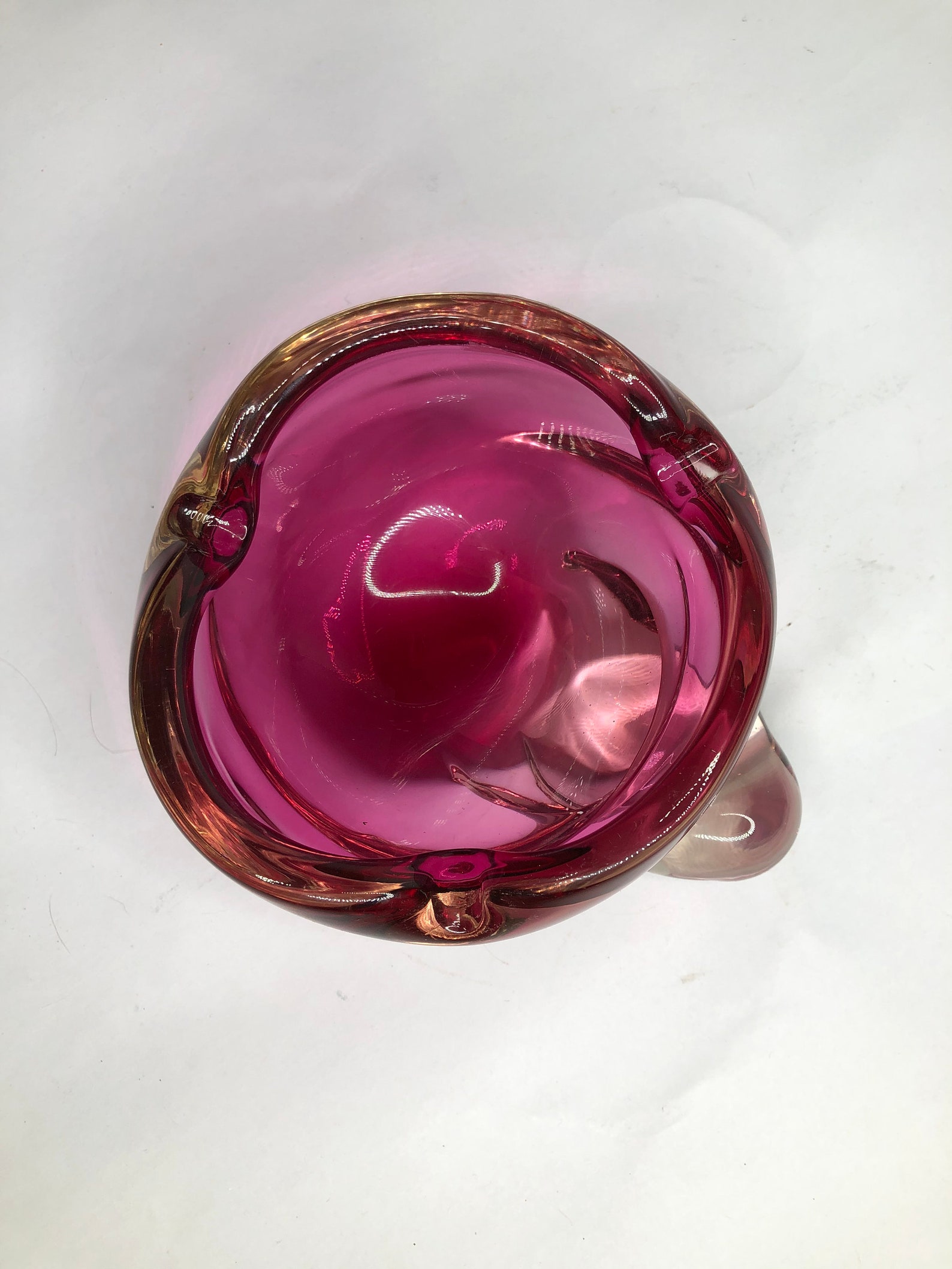 Super Funky Murano Glass Pink Ashtray Etsy Australia