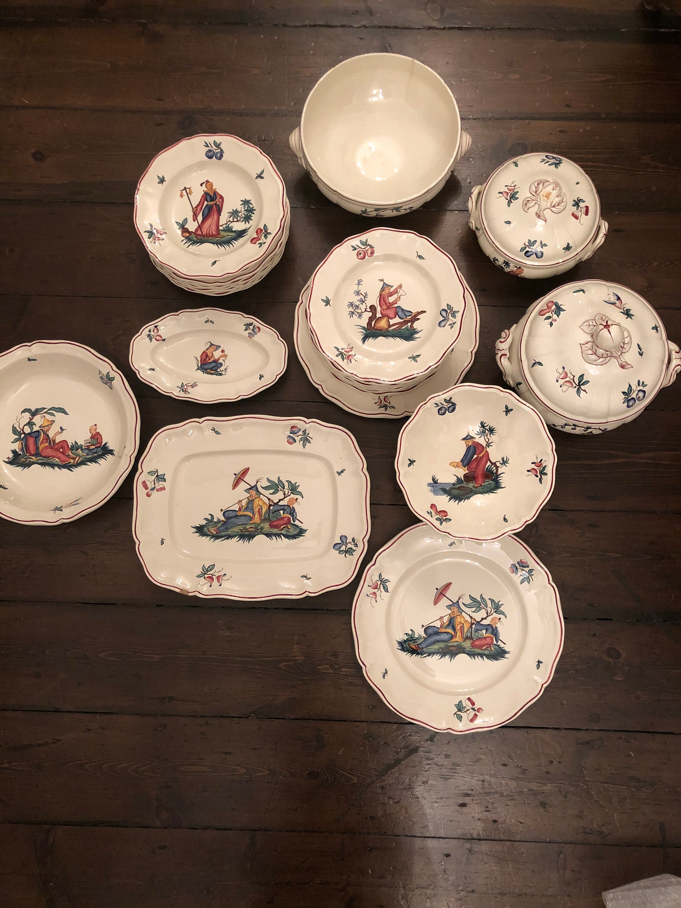 Antique Dinnerware Service Set 'french Faience' Etsy UK
