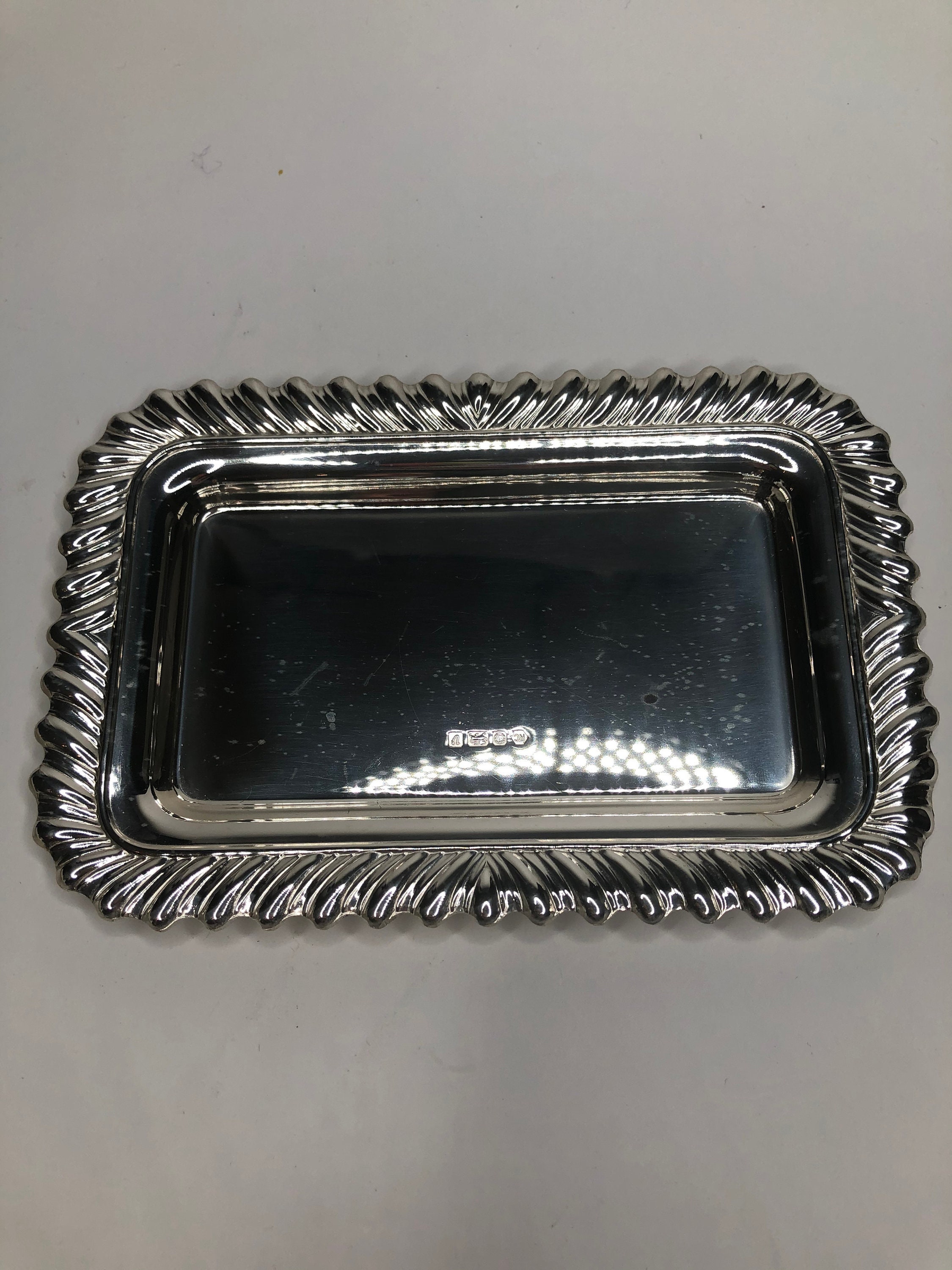 Sheffield Antique Solid silver Tray CARRS 100g Etsy
