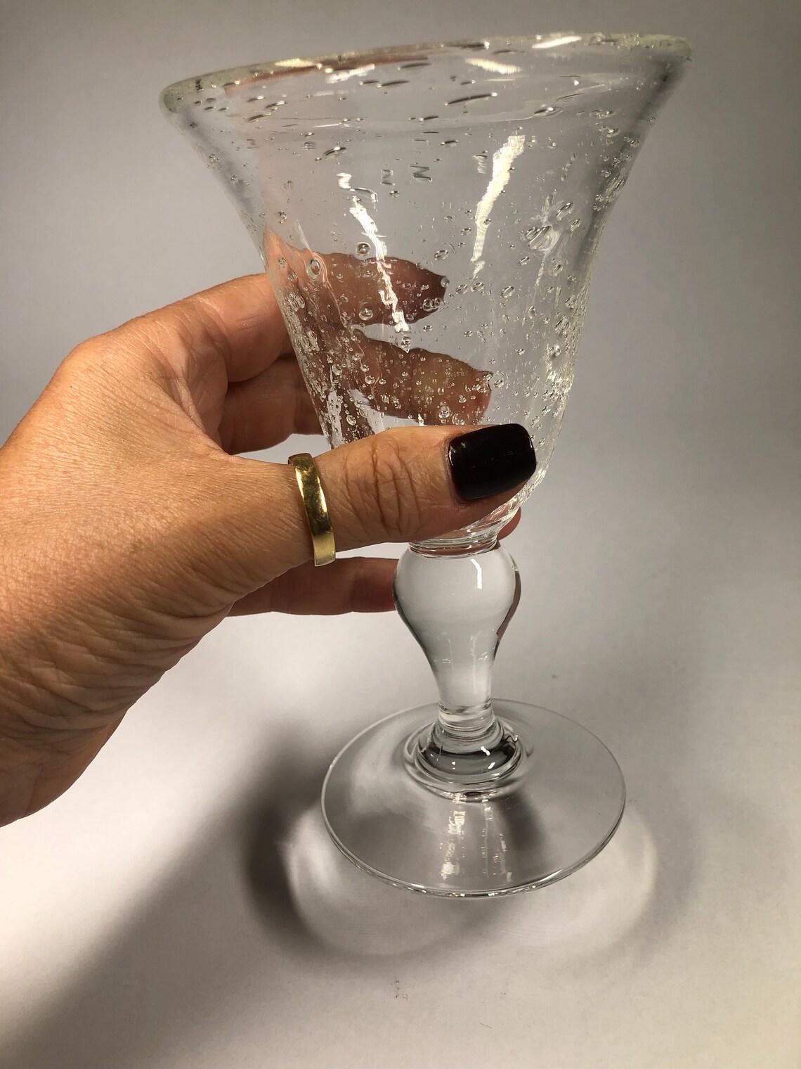 4x Tulip shaped wine glasses Etsy