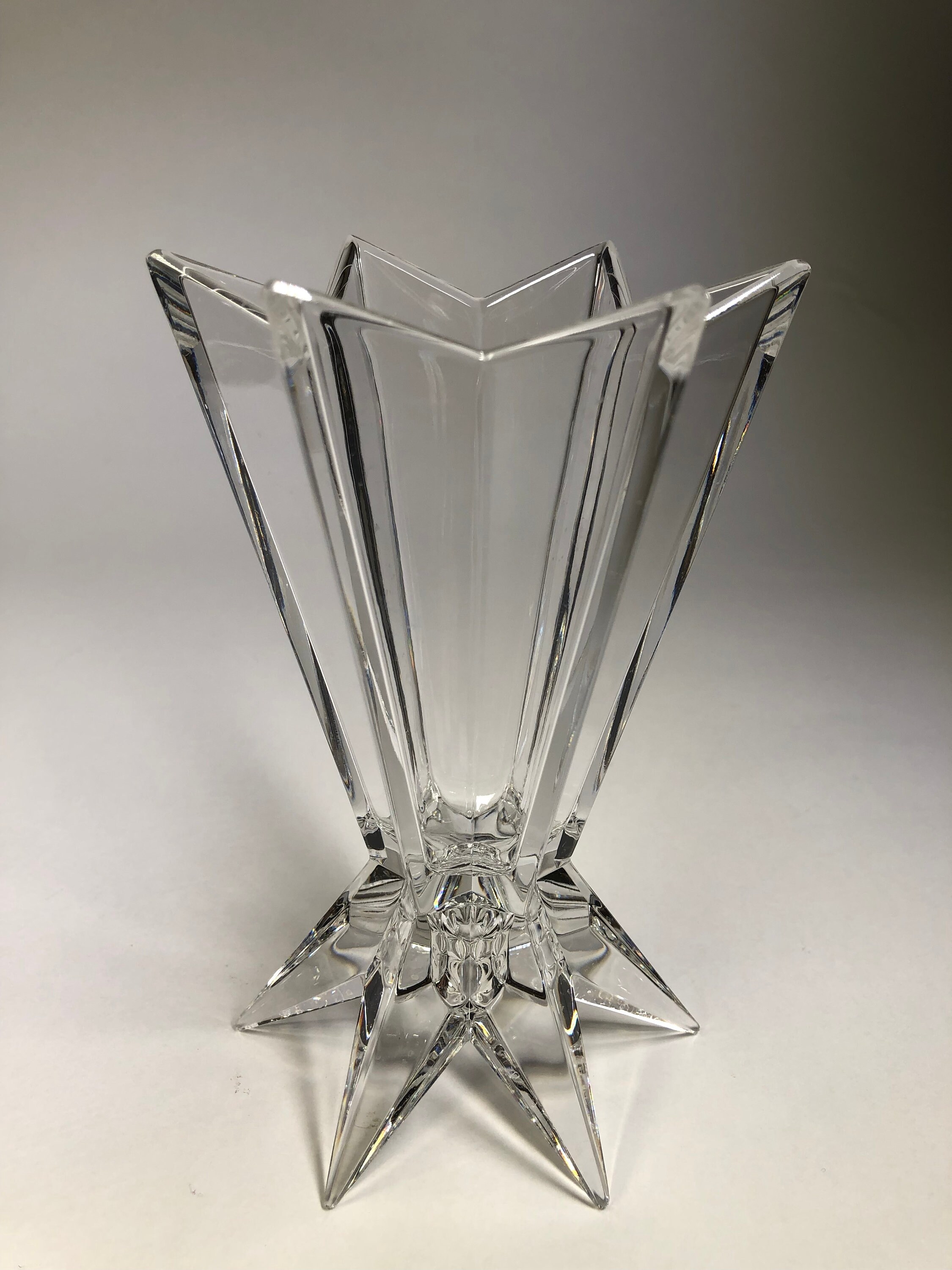 Nachtmann Germany 2x Star shaped headed vase crystal glass Etsy