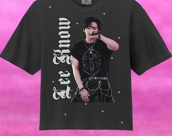 Camiseta Lee Know de Stray Kids: Camiseta gráfica vintage de Kpop