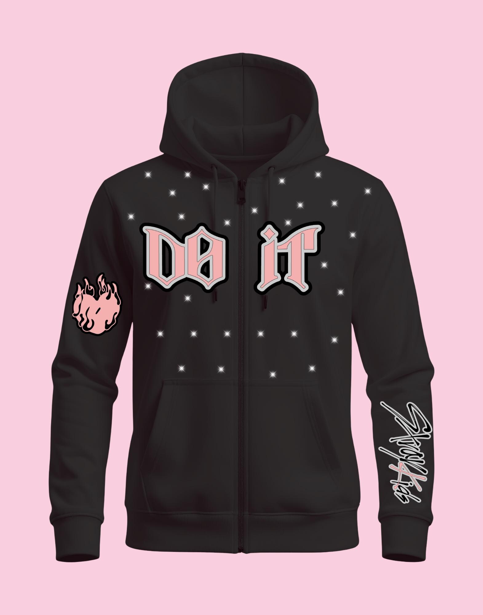 Stray Kids Rhinestone Zip up Hoodie | DO IT Inspired K-pop Hoodie