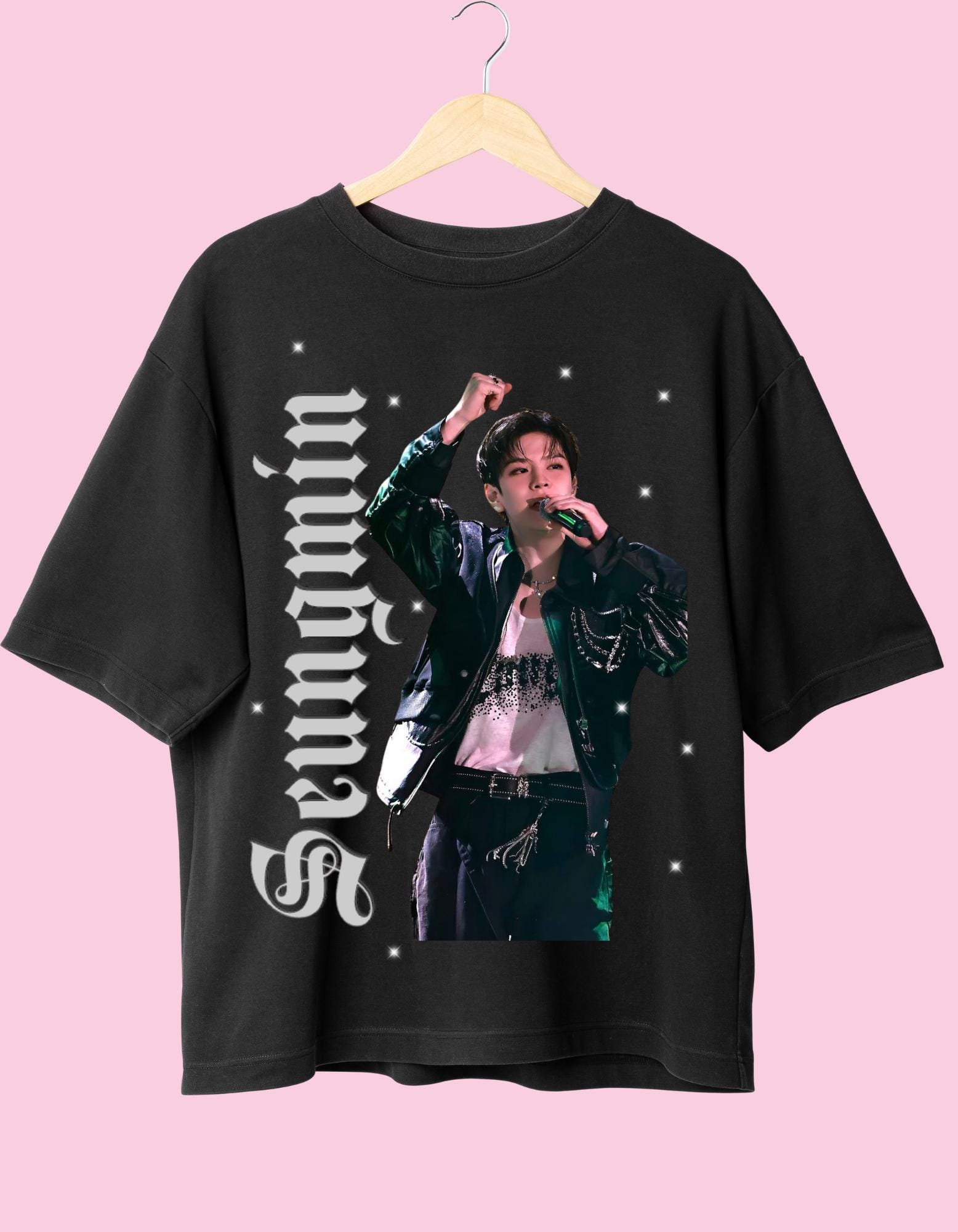 Stray Kids スンミン グラフィックTシャツ：ヴィンテージ Kpop ユニ