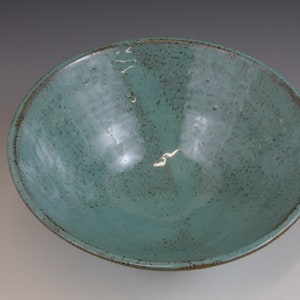 Green ceramic serving bowl