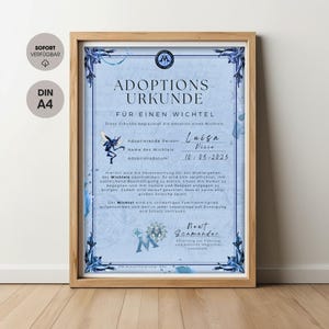 Adoption certificate | Cornish Pixie – Magical certificate to print | Fantastic Beasts, gift for Wizard fans, home deco