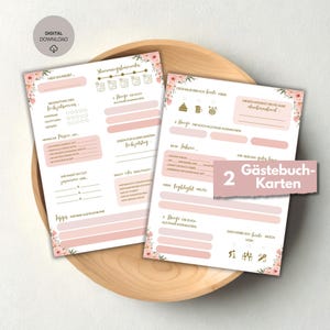 Livre d'or de mariage | Cartes de mariage imprimables au format PDF | Jeu de cartes à compléter | Idée de jeu de décoration florale à télécharger Greenery