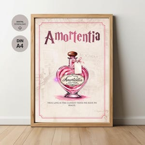 Amortentia Cash Gift | Love Potion | Magic Potion Dedication Poster | DIN A4 PDF Download for Printing | Party Deco