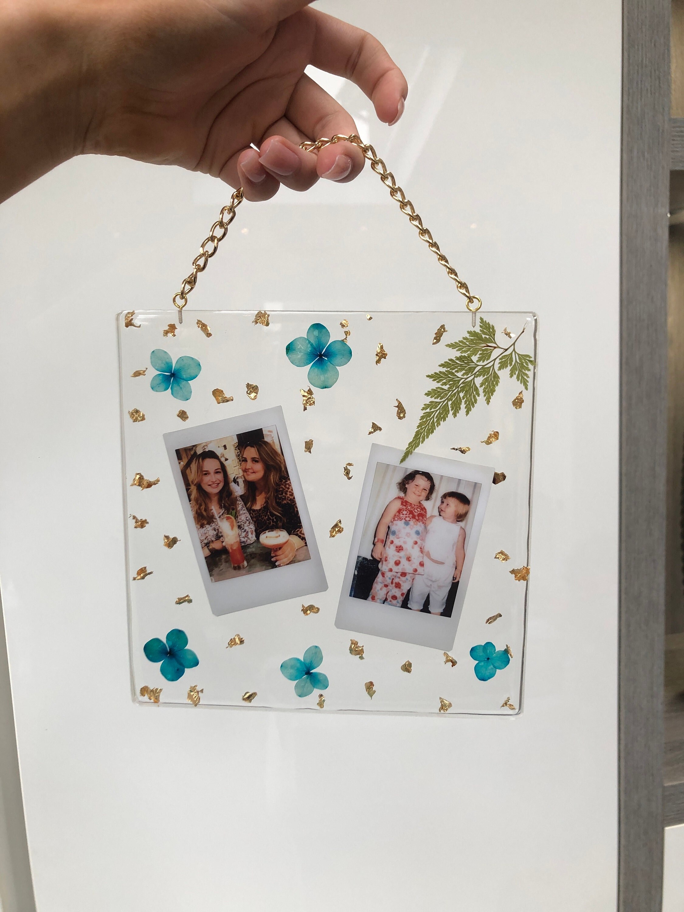 Hanging Resin Square Custom Photo Frame With Gold or Silver Etsy UK