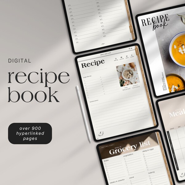 SPICE | Digital Recipe Book for Goodnotes | Digital Meal Planner | Digital Recipe Journal | Recipe Template | Digital Cookbook for Goodnotes