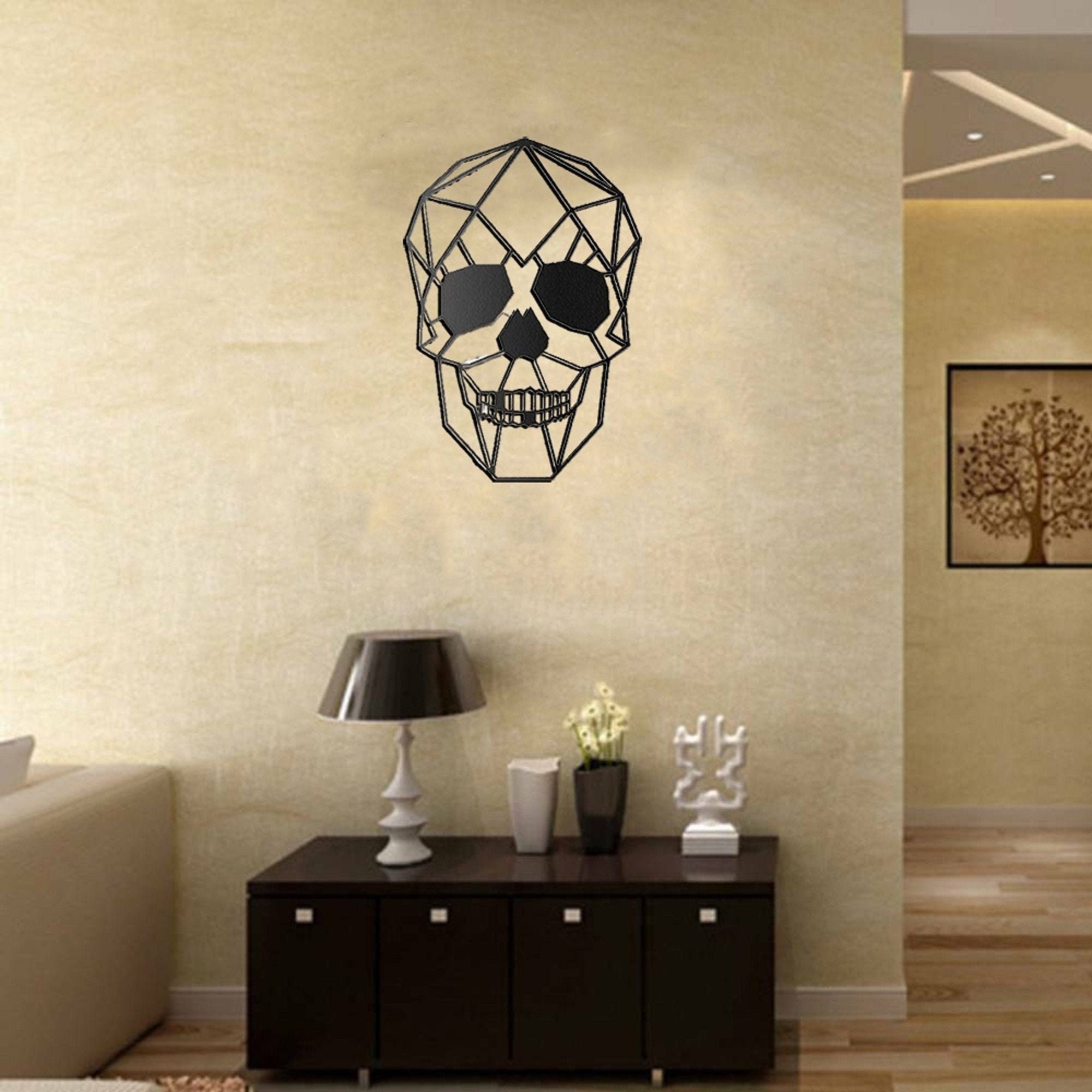 Metal Skull Wall Art Metal Wall Decor Metal Wall Art Etsy