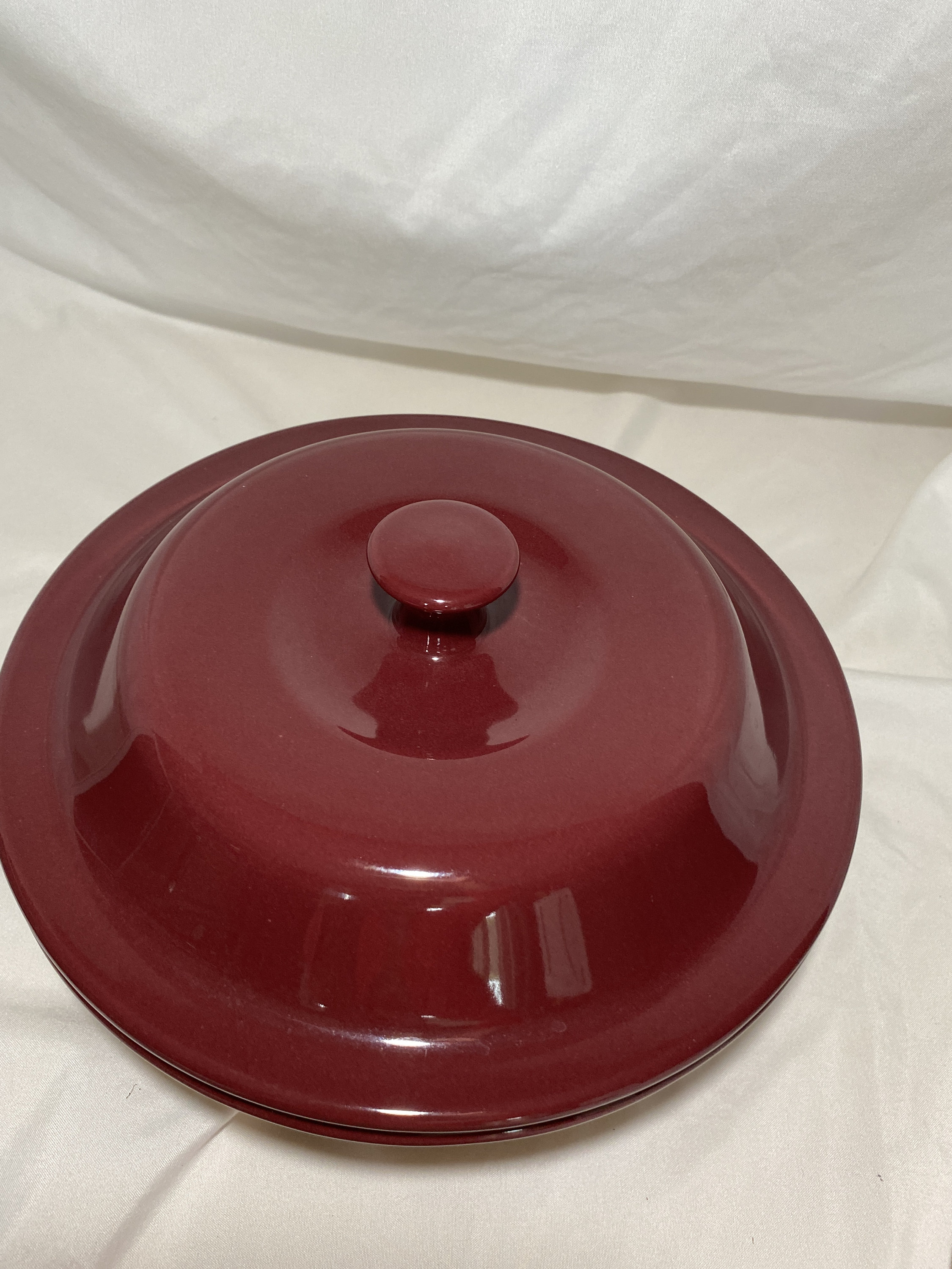 Pampered Chef Cranberry Round Casserole Dish w/Lid 1154 6 Cup Etsy