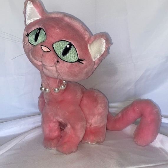 Little Brownie Originals Pink Cat With Pearls - Etsy Little Brownie Originals Pink Cat With Pearls - Etsy
