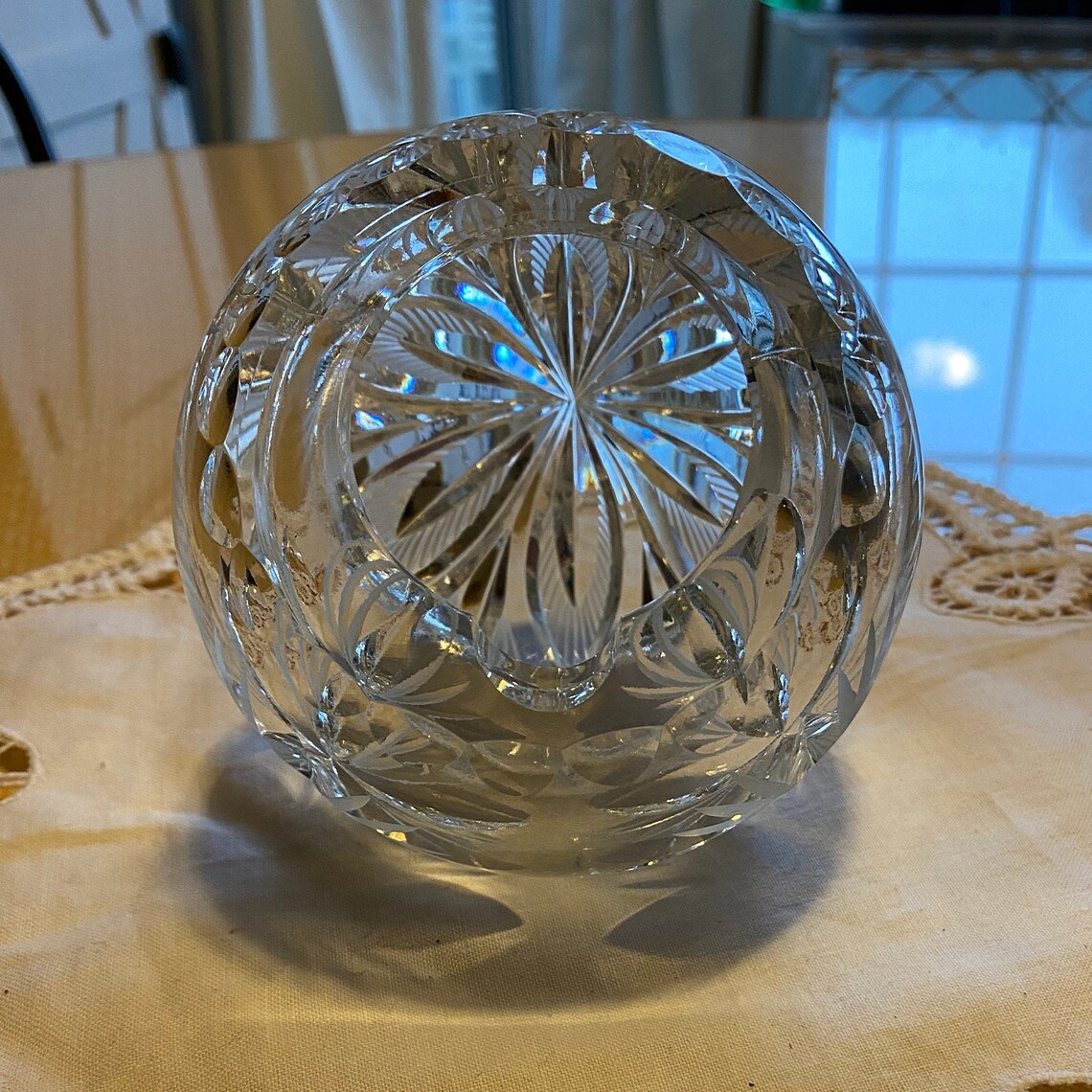 Vintage globe orb ashtray single Cigar Ashtray petals Etsy