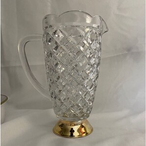 9 1/2 24% Lead Crystal Pitcher, W. Germany