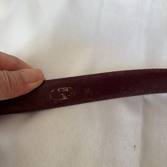 Charter Club Vintage Genuine Snake Skin Belt Burgundy/wine  display picture 1