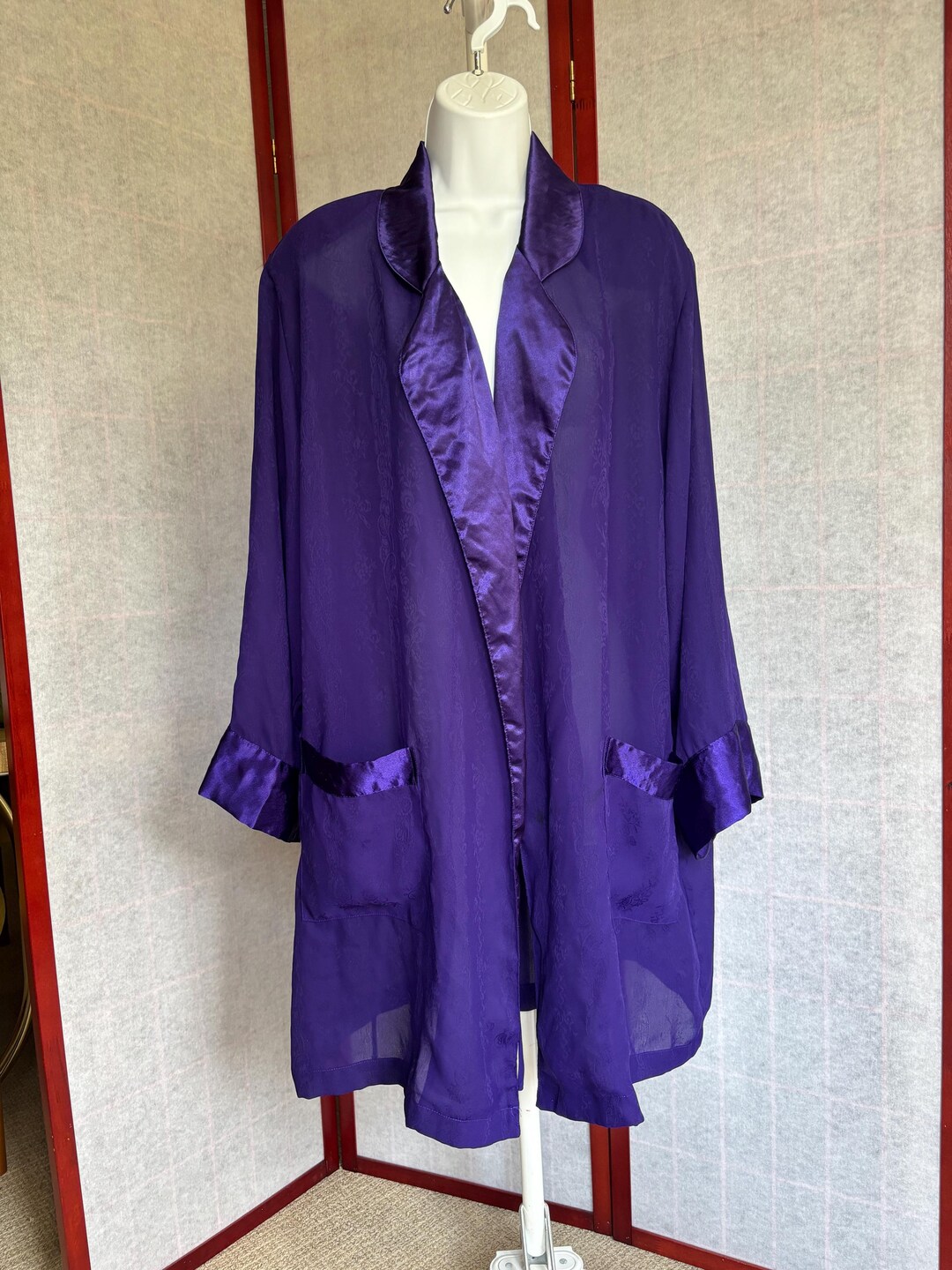 Sheer Gold Robe Victoria's Secret Gold Label Purple Sheer Robe Size M - Etsy