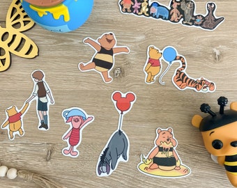 silly old bear sticker set