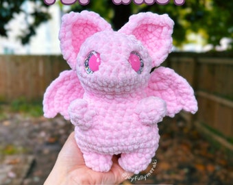 Patrón digital en PDF de crochet para amigurumi de murciélago Atenea