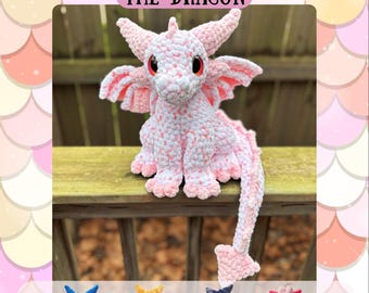 Seraphina der Drache Amigurumi PDF Digital Häkelanleitung