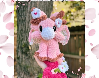 Ayanna der Sakura-Drache Amigurumi Häkelanleitung für PDF-Dateien