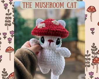 Purrrtobello die Pilzkatze Amigurumi Häkelanleitung für PDF-Dateien